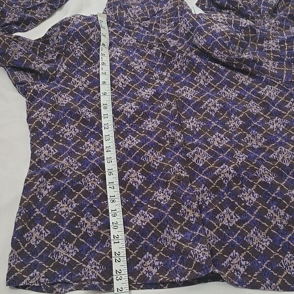 Silk LORE by Beth silk Blouse Size L - Picture 6 of 8
